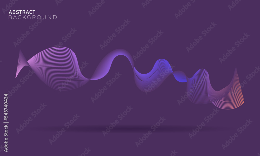 Gradient Wave Abstract Background Simple Background Stock Vector