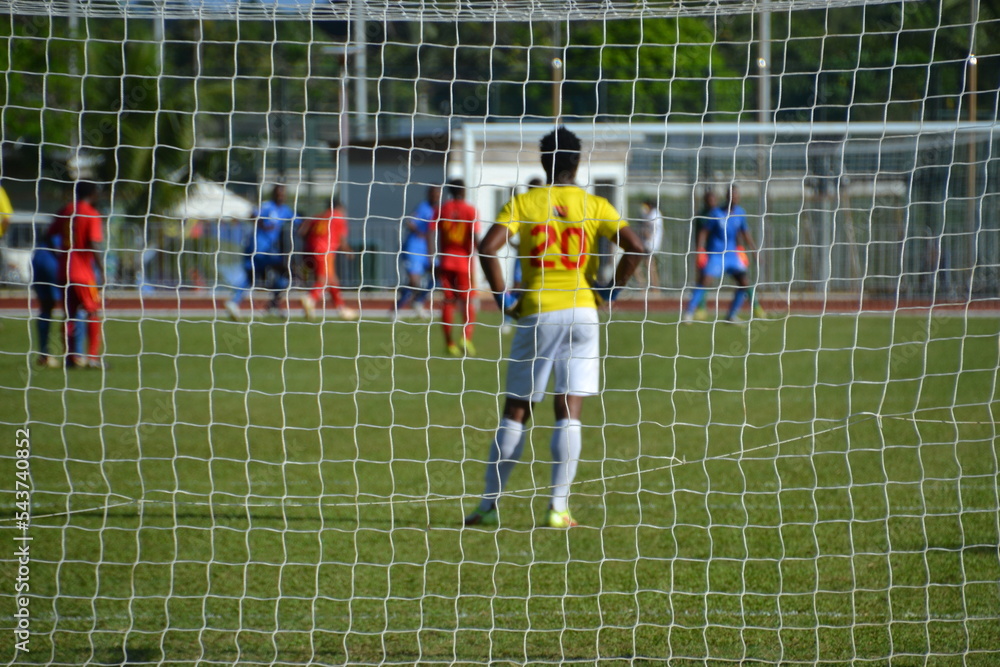 Soccer or football match in progress