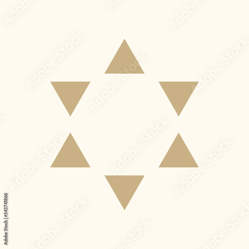 Jewish star of David of triangles simple icon vector illustration