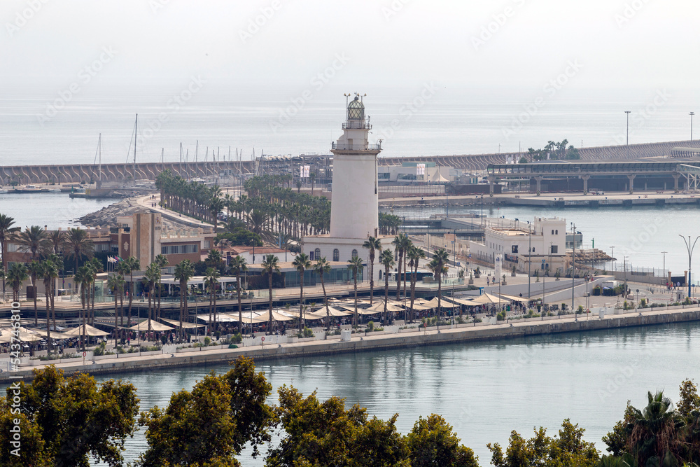 La Farola de Málaga lighthouse in Malaga