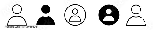 Conjunto de iconos de usuario de diferentes estilos. Concepto de avatar, contacto, perfil. Ilustración vectorial