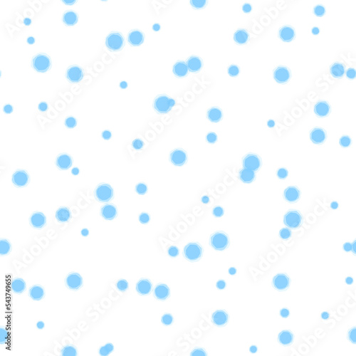 Falling snow PNG seamless pattern. White splash on blue background