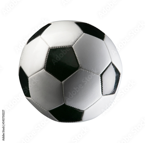 Classic soccer ball. Sport objects on transparent background. 