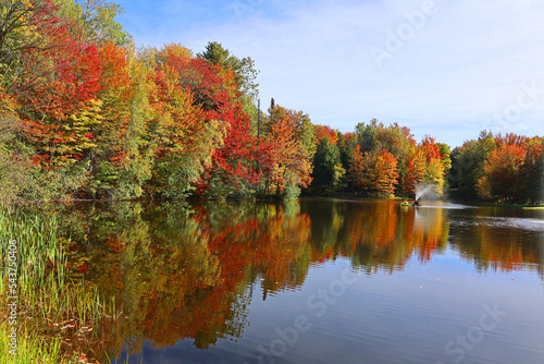 Fall landscape eastern townships Quebec province Canada