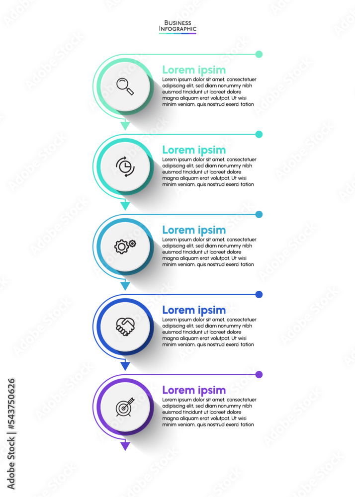 Vetor de Business data visualization. timeline infographic icons ...