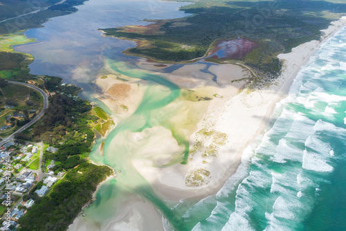 Aerial view of Hermanus, Walker Bay, Western Cape, South Africa