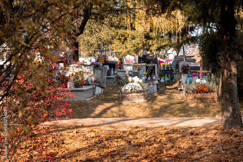 Prądnik Czerwony cemetery in Krakow, called Batowice. All Saints' Day