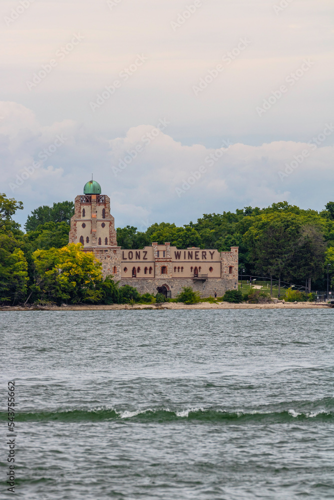 castle on the shore of lake