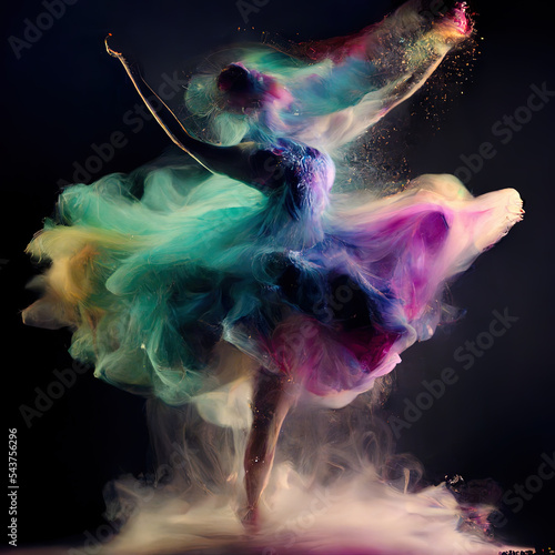 Abstract dancers of smoke and air