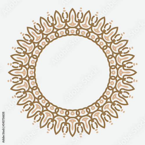 Retro abstract pattern with culture ornament on white background. round ornament decoration.