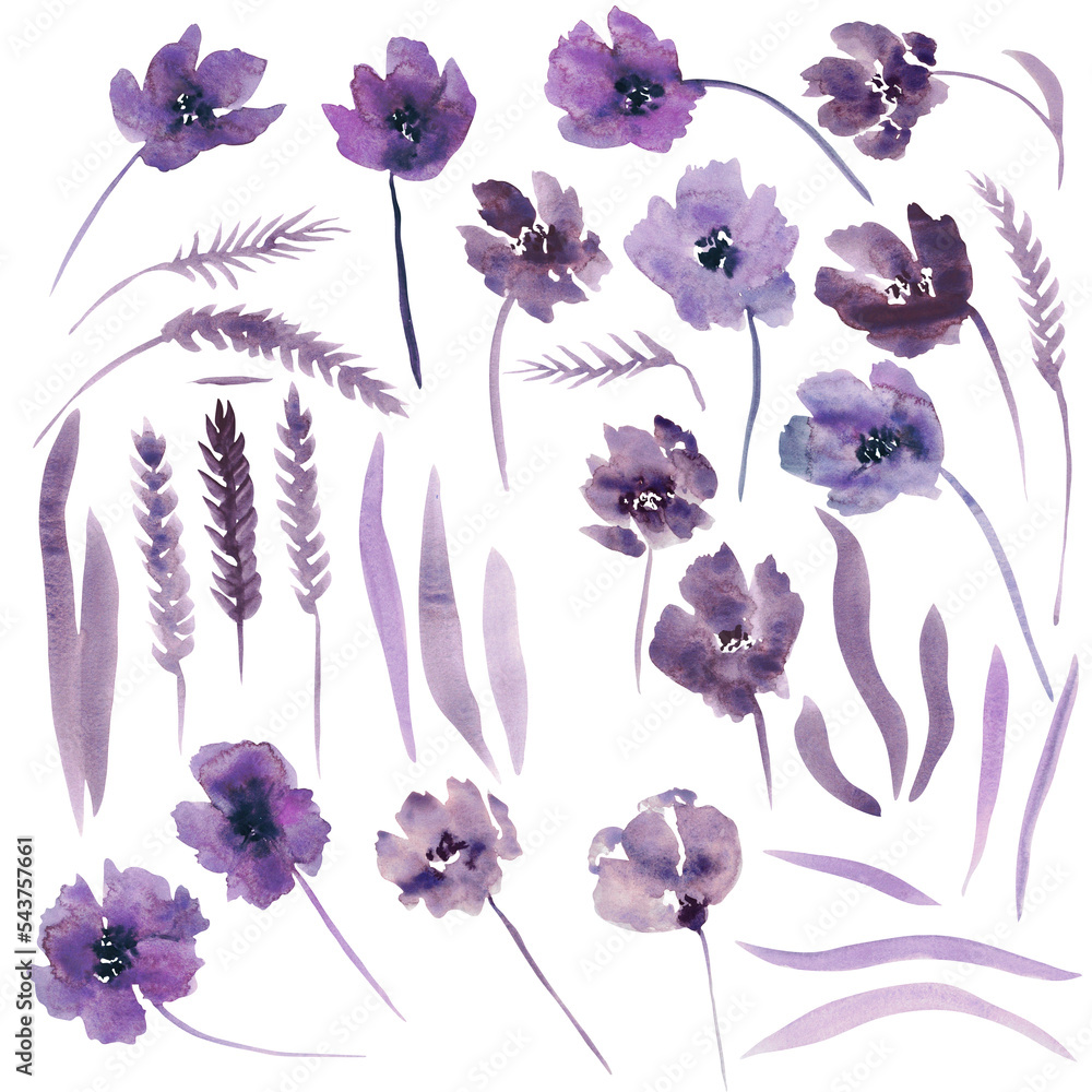 purple wedding flowers clip art