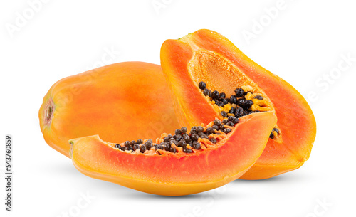 papaya isolated on  transparent png