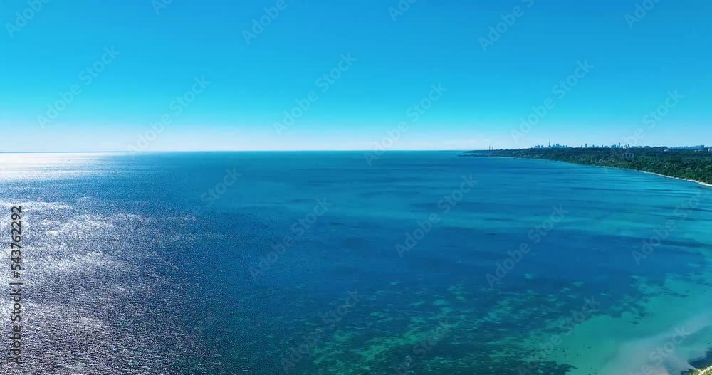 Lake Ontario Beech slde Scarborough Drone Shot Top View Lake Ontario Beech slde Scarborough Drone Shot Top View