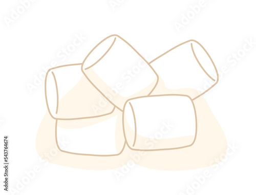 マシュマロをイメージしたイラスト