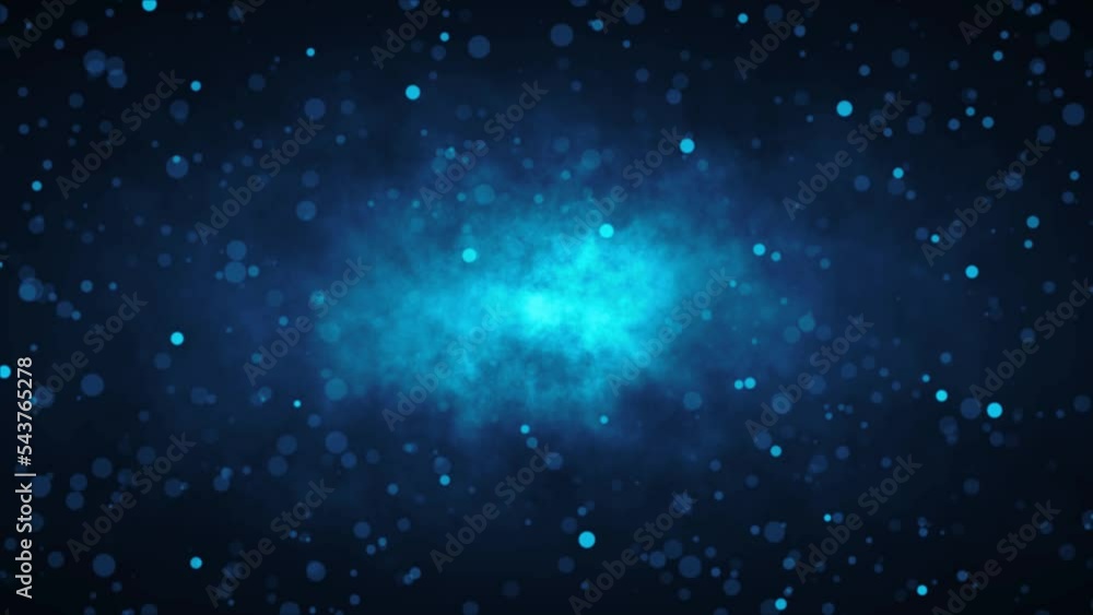 Blue bokeh particles glitter awards dust gradient abstract background. Futuristic glittering in space on coral background. Blue bokeh particles glitter awards dust gradient abstract background. Futuristic glittering in space on coral background.