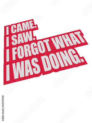 I came saw forget 