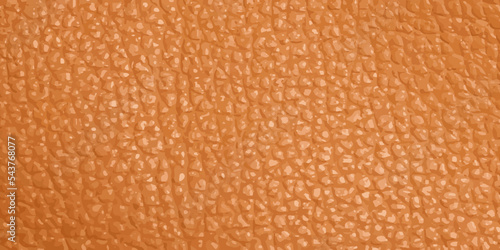 Vector realistic orange leather texture. Yellow 3d skin pattern. Leather detailed horizontal background. Macro skin pores, top view. Cow vintage skin cover. Artificial leather. Gold fabric canvas
