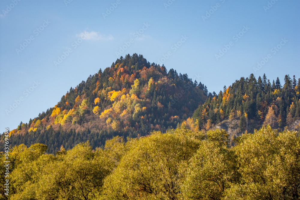 Fototapeta premium autumn landscape in the mountains, Pieniny, Slovakia