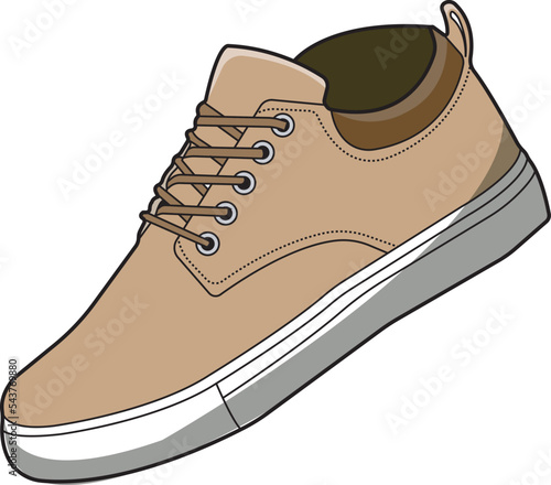 Vector Illustration of Brown Shoes