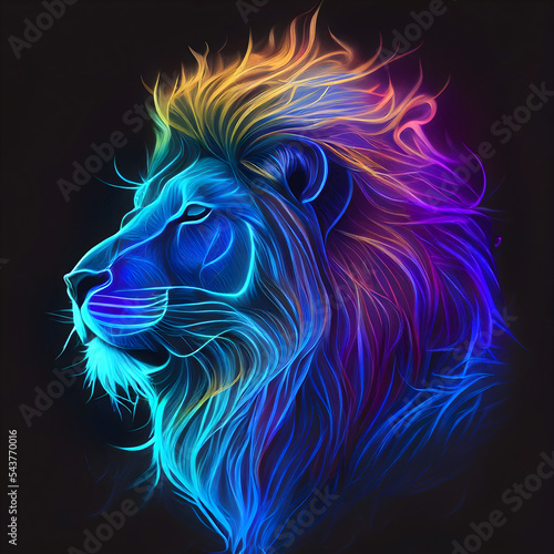 High quality illustration of a lion