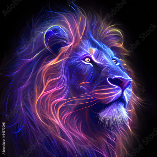 High quality illustration of a lion