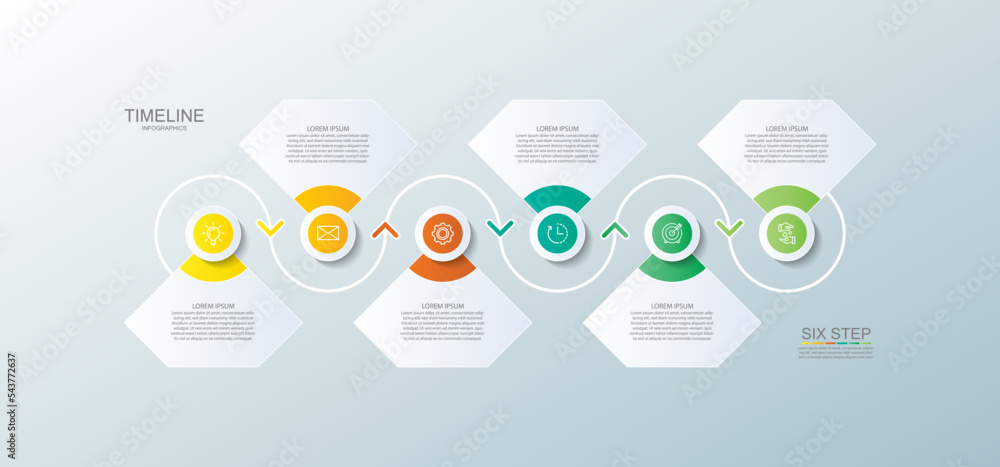 Fototapeta premium Presentation business infographic circle template design