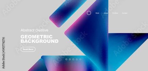 Fluid triangles minimal abstract background. Techno or business concept, pattern for wallpaper, banner, background, landing page
