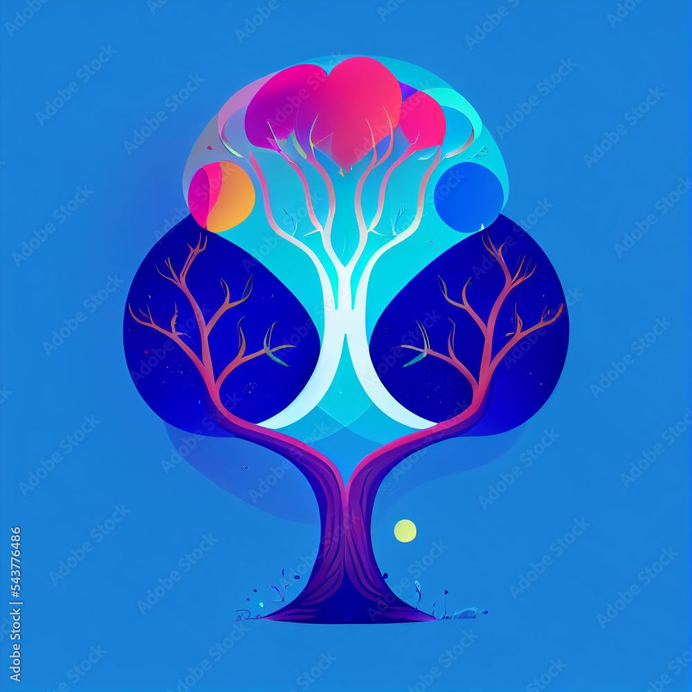 Creative tree logo design illustration Creative tree logo design illustration