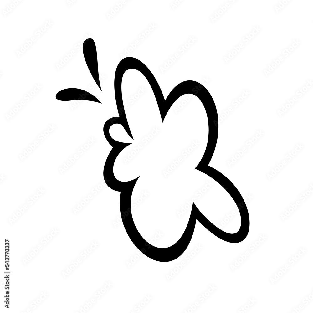 Comic speech bubble. Blank comic balloon for text. Vector illustration isolated on white background Comic speech bubble. Blank comic balloon for text. Vector illustration isolated on white background