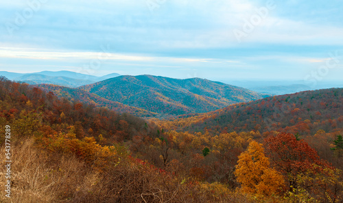 Colorful view of Blue Ridge mountains from Skyline Drive in Shenandoah National Park.Virginia.USA © Vadim