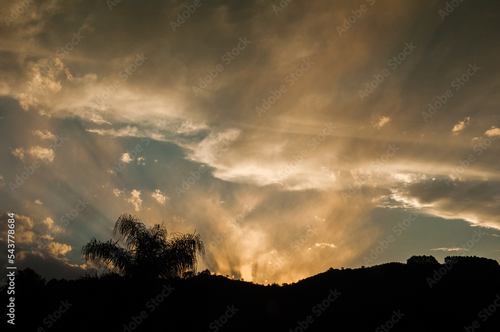 sunset in the mountains in summer sunset in the mountains in summer