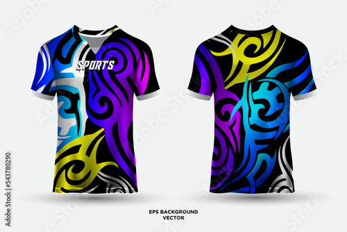 Fantastic Wavy jersey design suitable for sports, racing, soccer, gaming and e sports vector