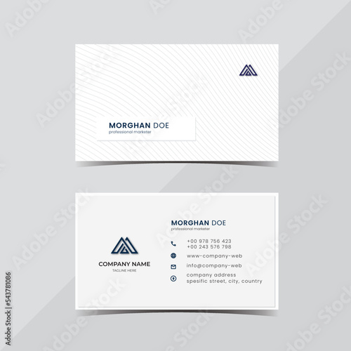 clean minimal business card design template