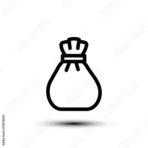 Trash bag icon. flat design vector illustration for web and mobile