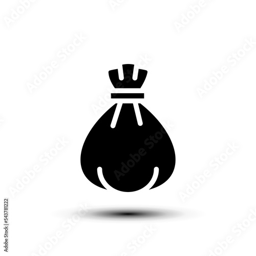Trash bag icon. flat design vector illustration for web and mobile