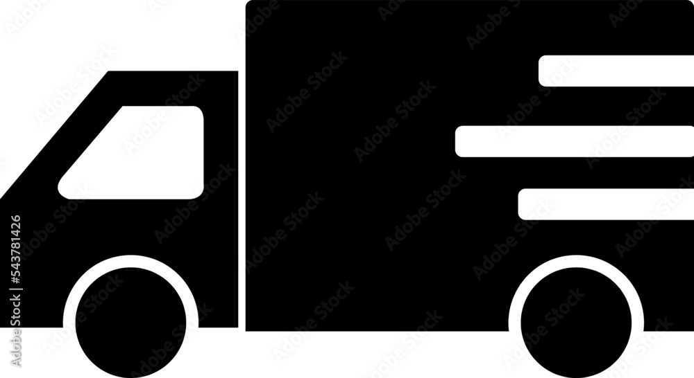 Delivery truck icon vector flat design on white background..eps Delivery truck icon vector flat design on white background..eps