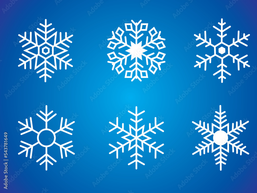 Obraz premium Snowflakes design for winter. Christmas design background vector. New Year. Vector