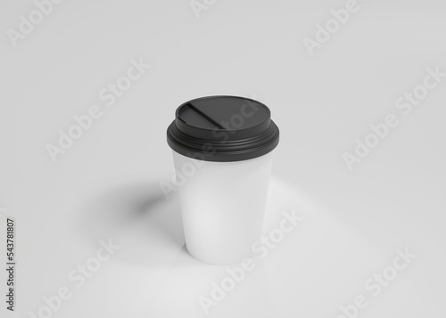 Mockup of a white coffee cup