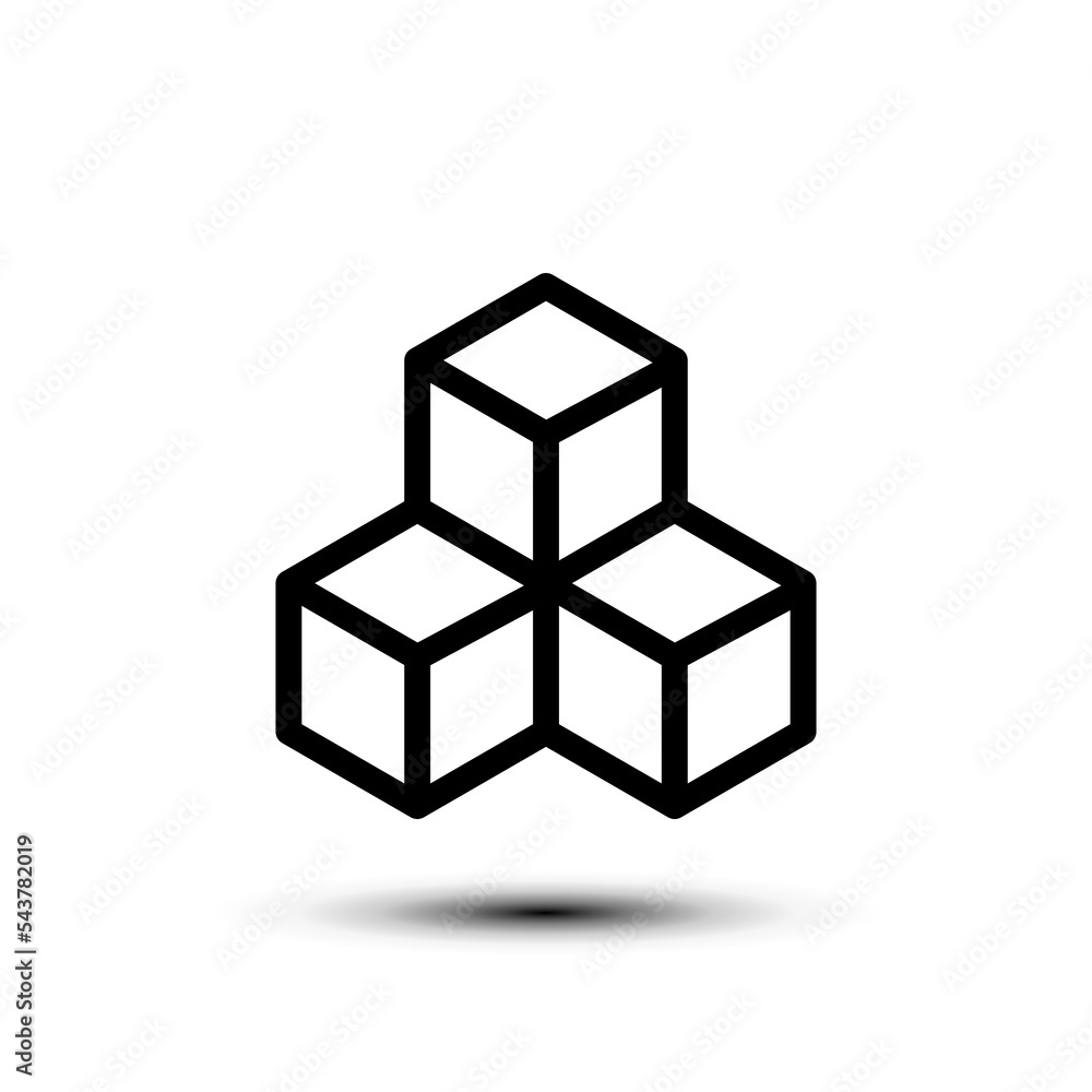 Boxes icon. flat design vector illustration for web and mobile Boxes icon. flat design vector illustration for web and mobile