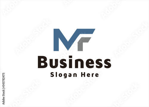 Mf logo design template