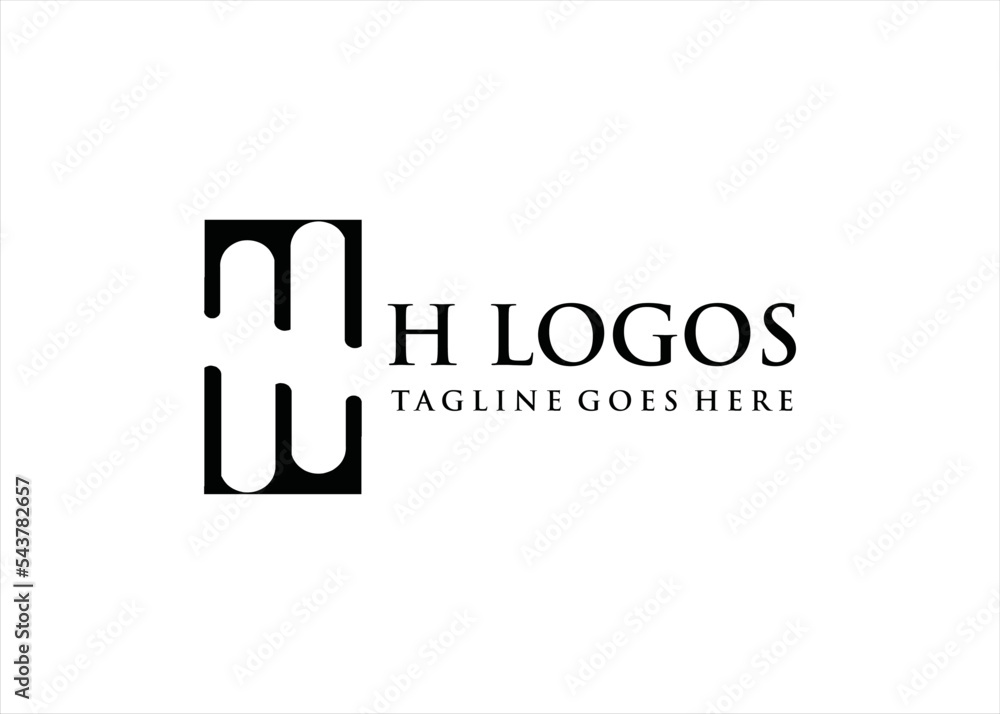 abstract H logo design template abstract H logo design template
