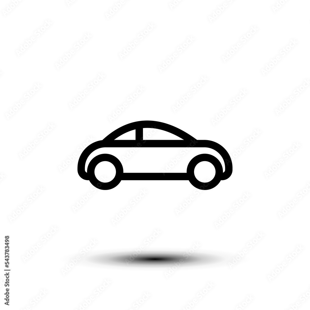 Car icon. flat design vector illustration for web and mobile