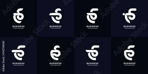 Collection letter eS or Se monogram logo design