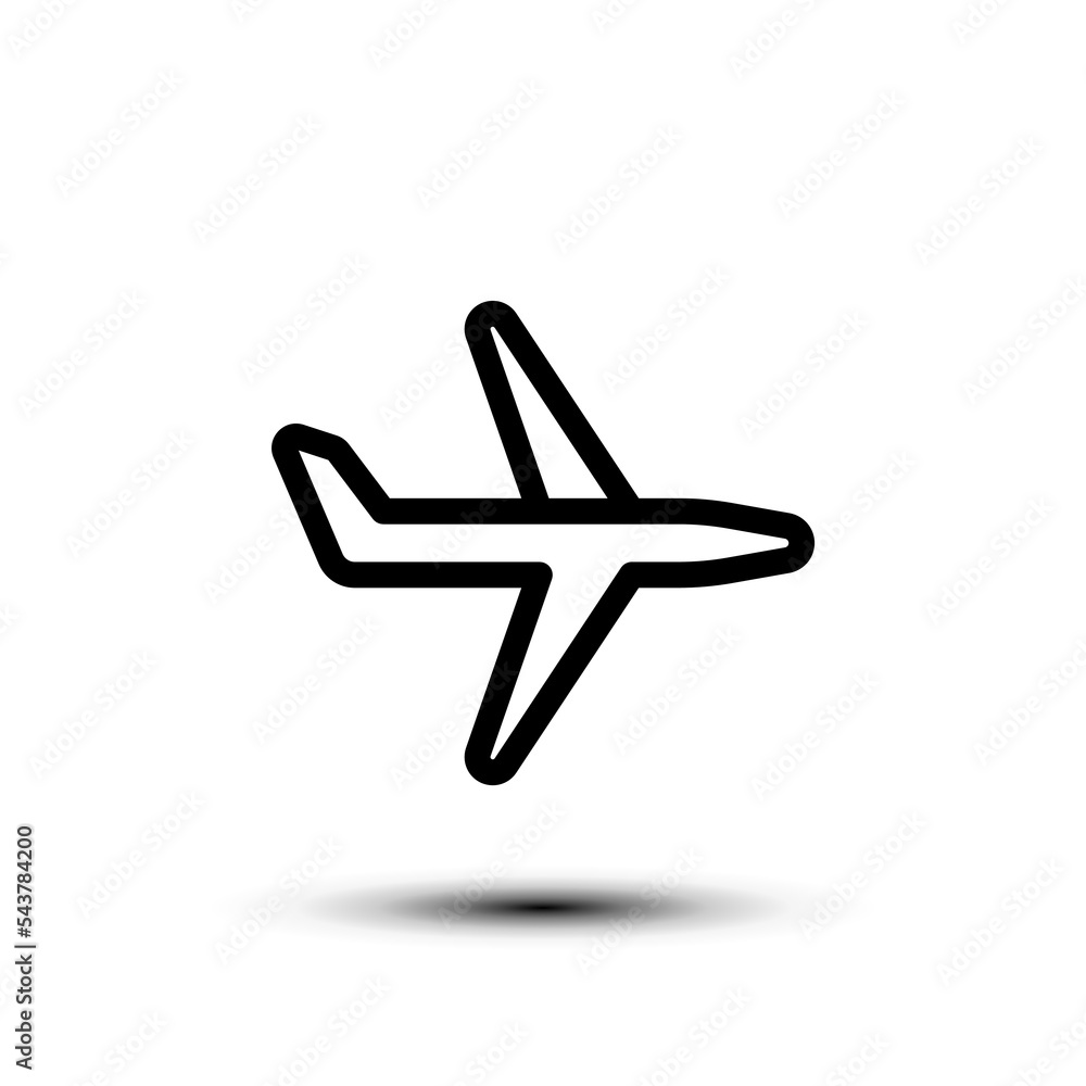Plane icon. flat design vector illustration for web and mobile