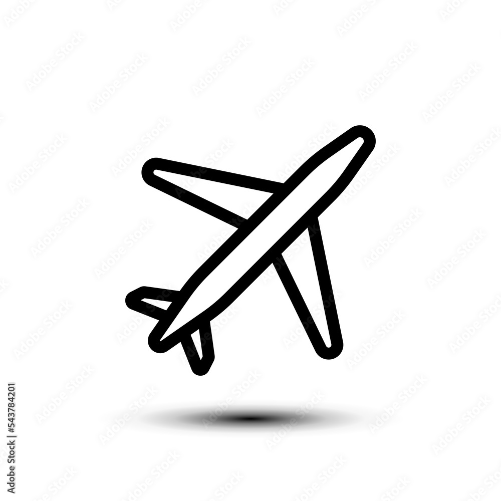 Plane icon. flat design vector illustration for web and mobile Plane icon. flat design vector illustration for web and mobile