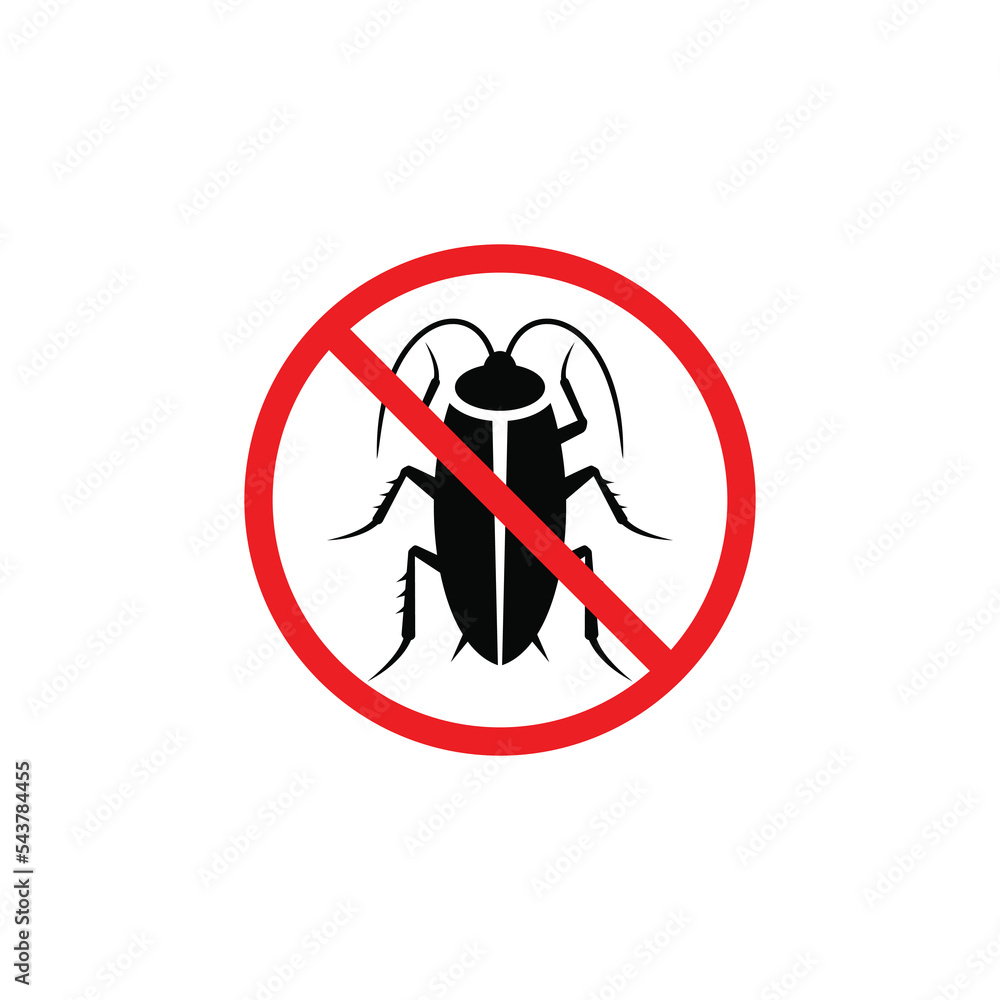 No cockroach symbol. No insect symbol vector No cockroach symbol. No insect symbol vector