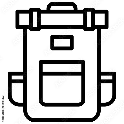Bagpack outline icon
