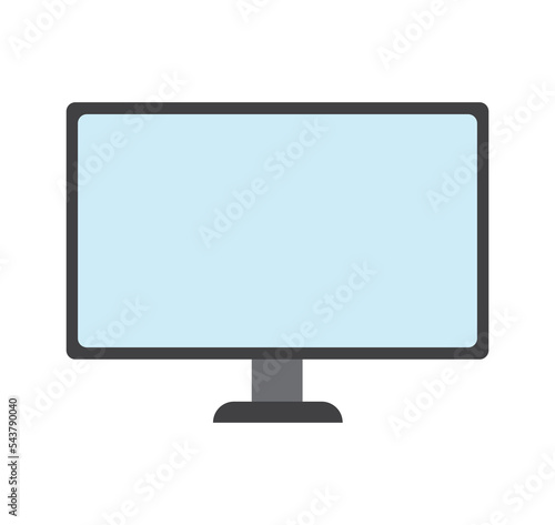 Computer monitor icon. Pc screen monitor vector icon.