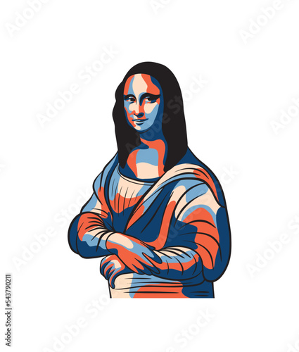 Monalisa pop art illustration