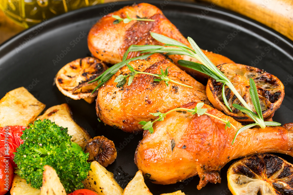 Homemade roasted chicken leg with Rosemary Homemade roasted chicken leg with Rosemary